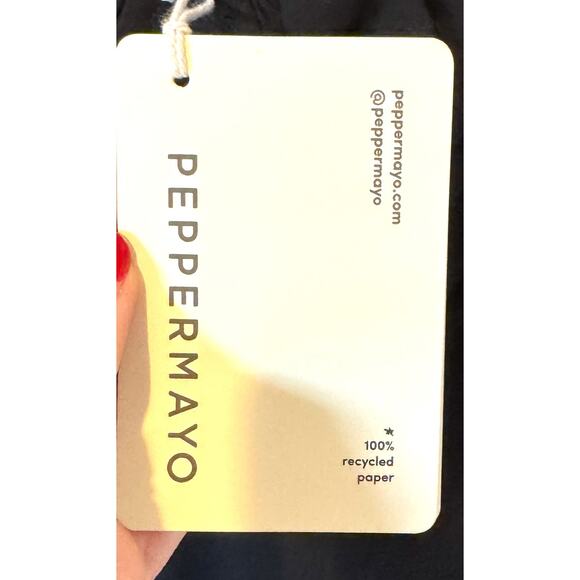 Peppermayo Puff Sleeve Victorian Mini Dress Black Size 6 NEW - Picture 6 of 8